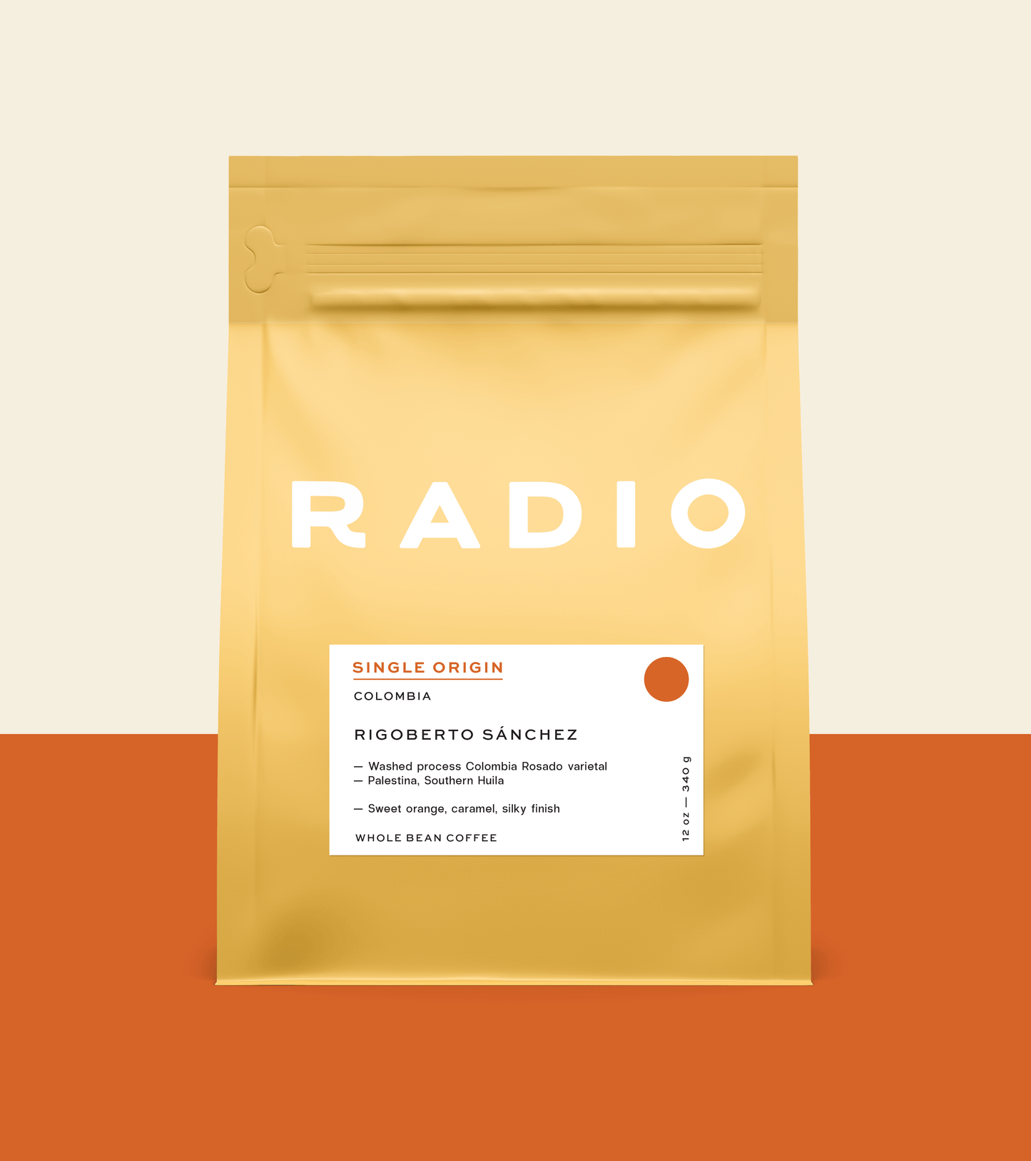Colombian Rigoberto Sánchez Whole Bean Coffee from Radio Roasters Coffee