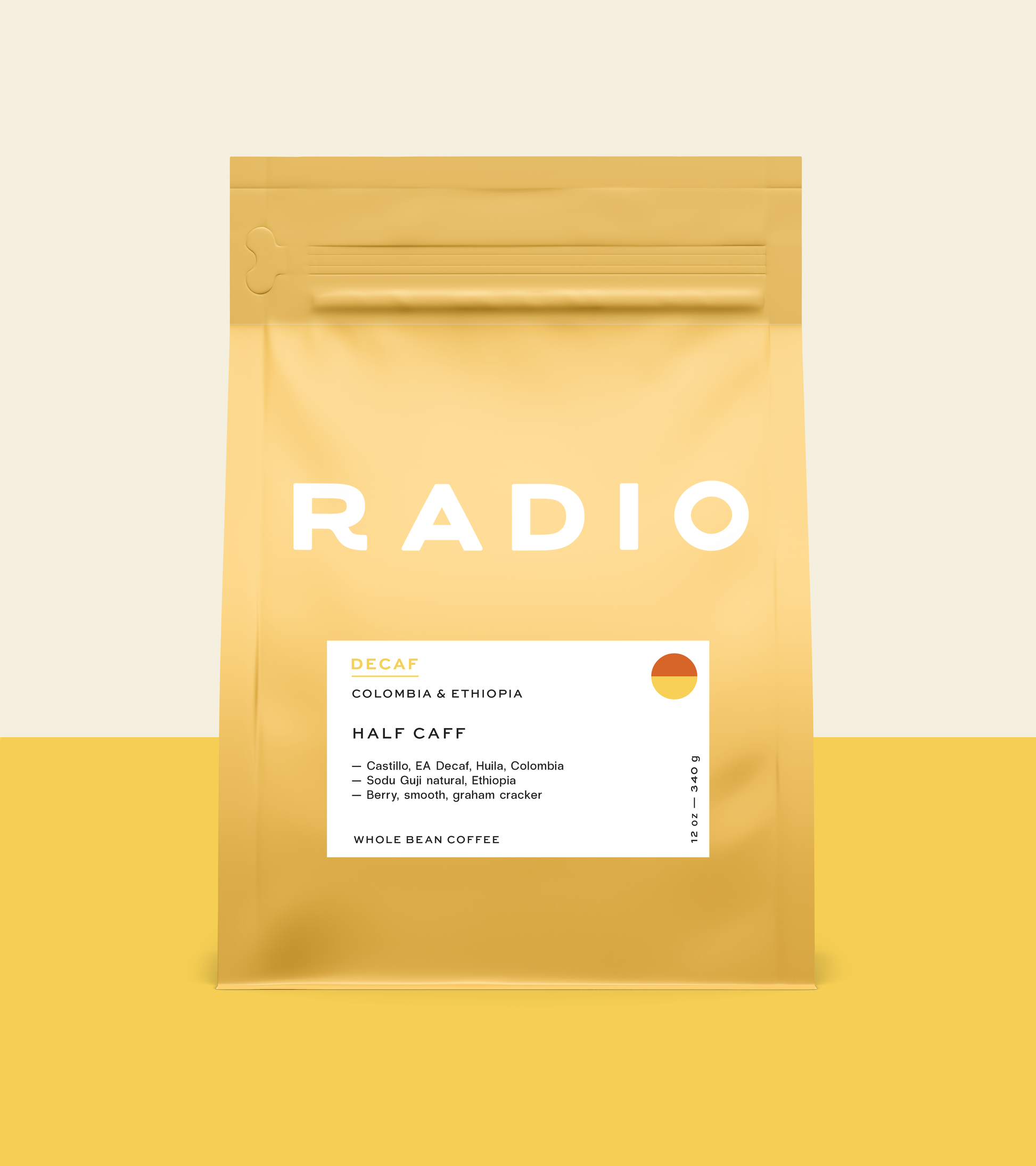 Half Caff - Colombia and Ethiopia Whole  Bean Coffee
