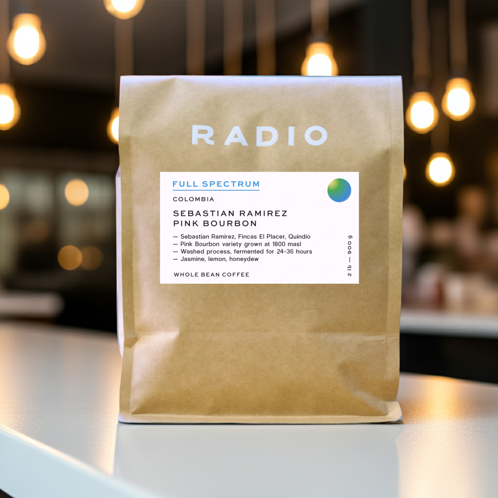 Pink Bourbon Sabastian Ramirez whole bean coffee single origin Colombia