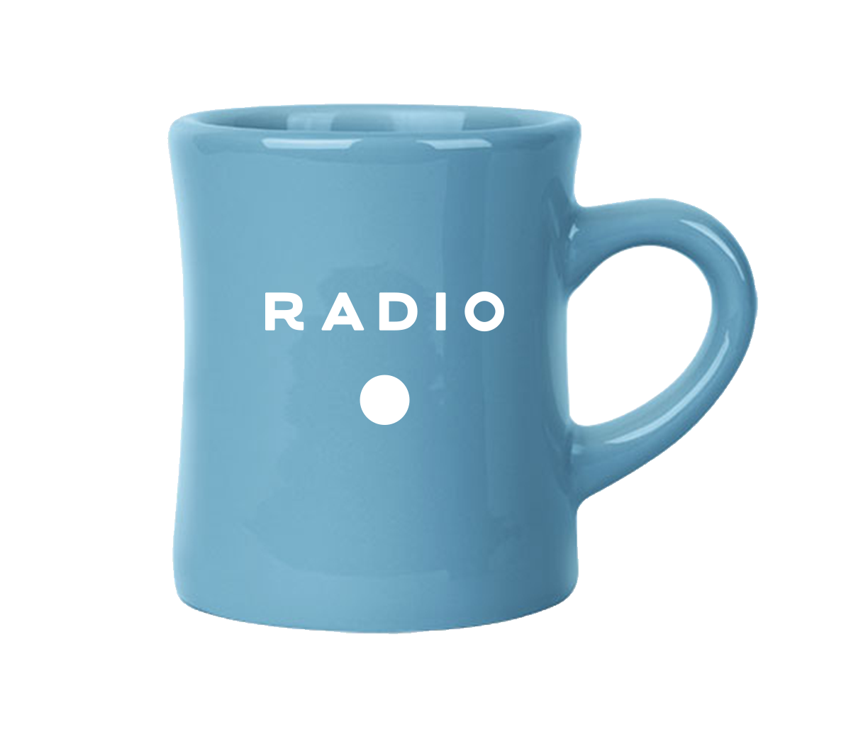 Blue Radio Diner Coffee Mug from Radio Roasters Coffee