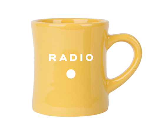 Yellow Radio Diner Coffee Mug from Radio Roasters Coffee